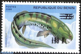Benin 2000 Dunkleosteus Prehistoric Fish, Dubble Overprint, Mint NH, Nature - Various - Fish - Prehistoric Animals - E.. - Ongebruikt