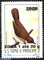 Sao Tome/Principe 2008 Horizorhinus Dohrni, Overprint, Mint NH, Nature - Birds - Sao Tome And Principe