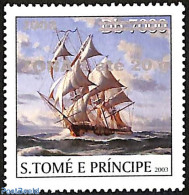 Sao Tome/Principe 2008 Ship, Overprint, Mint NH, Nature - Transport - Water, Dams & Falls - Ships And Boats - Ships