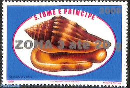 Sao Tome/Principe 2008 Strombus Latus Shell, Overprint, Mint NH, Nature - Shells & Crustaceans - Maritiem Leven