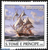 Sao Tome/Principe 2008 Ship, Overprint, Mint NH, Nature - Transport - Water, Dams & Falls - Ships And Boats - Bateaux