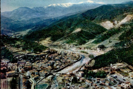 AMELIE-LES-BAINS     ( PYRENEES ORIENTALES)   VALLEE DU VALLESPIR . VUE PANORAMIQUE AERIENNE . LA VALLEE ET LE CANIGOU - Amélie-les-Bains-Palalda