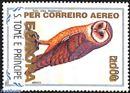 Sao Tome/Principe 2008 Owl Tyto Alba Thomensis, Overprint, Mint NH, Nature - Birds - Owls - São Tomé Und Príncipe