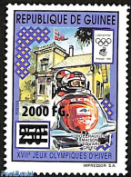 Guinea, Republic 2009 Olympic Wintergames Lillehammer, Overprint, Mint NH, History - Sport - Flags - (Bob) Sleigh Spor.. - Wintersport (Sonstige)