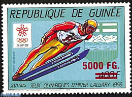 Guinea, Republic 2009 Olympic Wintergames Calgary, Overprint, Mint NH, Sport - Mountains & Mountain Climbing - Olympic.. - Escalada