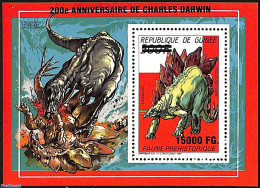 Guinea, Republic 2009 Charles Darwin, Prehistoric Animals, Overprint, Mint NH, Nature - Prehistoric Animals - Préhistoriques