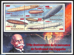 Guinea, Republic 2008 Zeppelin, Overprint, Mint NH, Transport - Zeppelins - Zeppeline