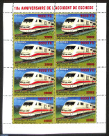 Guinea, Republic 2008 10th Anniversary Of The Accident In Enschede, Train, Overprint, Kb, Mint NH, Transport - Railways - Eisenbahnen