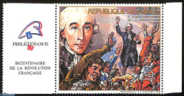 Guinea, Republic 2008 100 Years Of French Revolution, Tennis, Overprint, Mint NH, History - Sport - Militarism - Tennis - Militares