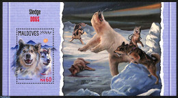 Maldives 2018 Sledge Dogs, Mint NH, Nature - Dogs - Malediven (1965-...)