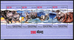 Maldives 2018 Sledge Dogs, Mint NH, Nature - Dogs - Maldives (1965-...)