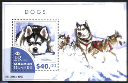 Solomon Islands 2015 Siberian Husky, Dogs, Mint NH, Nature - Dogs - Salomoninseln (Salomonen 1978-...)