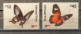 2000 - Philippines - MNH - Joint With Singapore - Butterflies - 2 + 2 Stamps - Filippijnen