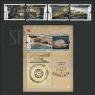 Portugal 2024 Centenário Da Direção De Faróis Lighthouse Phare Corner Sheet Bar Code Faro Sagres Algarve Madeira Açores - Unused Stamps