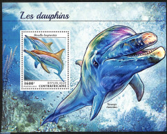 Central Africa 2018 Dolphins, Mint NH, Nature - Sea Mammals - Central African Republic