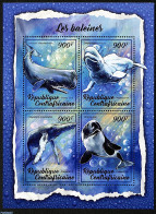 Central Africa 2018 Whales, Mint NH, Nature - Sea Mammals - Central African Republic