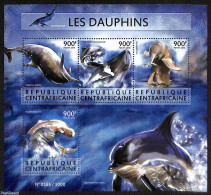 Central Africa 2015 Dolphins, Mint NH, Nature - Sea Mammals - Centrafricaine (République)