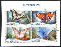 Maldives 2018 Butterflies, Mint NH, Nature - Butterflies - Maldives (1965-...)