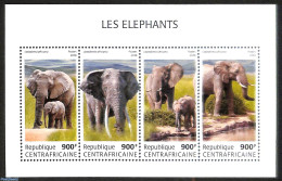 Central Africa 2018 Elephants, Mint NH, Nature - Elephants - República Centroafricana