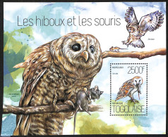 Togo 2013 Owls And Mice, Mint NH, Nature - Birds - Birds Of Prey - Owls - Togo (1960-...)