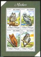 Sao Tome/Principe 2013 Owls, Mint NH, Nature - Birds - Birds Of Prey - Owls - Sao Tomé Y Príncipe