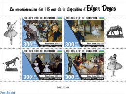 Djibouti 2022 105th Memorial Anniversary Of Edgar Degas, Mint NH, Art - Edgar Degas - Paintings - Yibuti (1977-...)