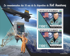 Djibouti 2022 10th Memorial Anniversary Of Neil Armstrong , Mint NH, Transport - Space Exploration - Yibuti (1977-...)