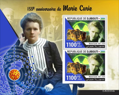 Djibouti 2022 155th Anniversary Of Marie Curie, Mint NH, History - Science - Geology - Atom Use & Models - Physicians - Fysica
