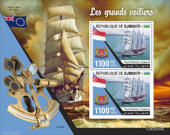 Djibouti 2022 Tall Ships (Royal Albatross, Singapore), Mint NH, Transport - Ships And Boats - Bateaux