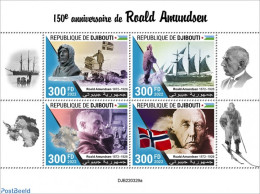 Djibouti 2022 150th Anniversary Of Roald Amundsen, Mint NH, Transport - Ships And Boats - Boten