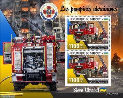 Djibouti 2022 Ukrainian Firefighters, Mint NH, Transport - Fire Fighters & Prevention - Sapeurs-Pompiers