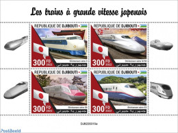 Djibouti 2022 Japanese High-speed Trains, Mint NH, Transport - Railways - Trains