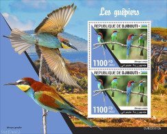 Djibouti 2022 Bee-eaters, Mint NH, Nature - Birds - Dschibuti (1977-...)