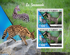 Djibouti 2022 Savannah Cat, Mint NH, Nature - Cat Family - Cats - Djibouti (1977-...)