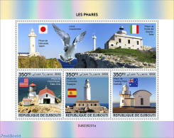 Djibouti 2022 Lighthouses, Mint NH, Nature - Various - Birds - Lighthouses & Safety At Sea - Leuchttürme