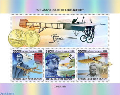 Djibouti 2022 150th Anniversary Of Louis Blériot, Mint NH, Transport - Aircraft & Aviation - Aerei