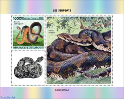 Djibouti 2022 Snakes (Nerodia Erythrogaster), Mint NH, Nature - Snakes - Dschibuti (1977-...)