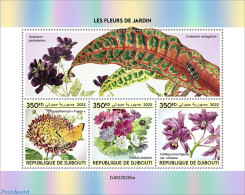 Djibouti 2022 Garden Flowers , Mint NH, Nature - Butterflies - Flowers & Plants - Dschibuti (1977-...)