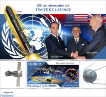 Djibouti 2022 55th Anniversary Of Outer Space Law Treaty, Mint NH, Transport - Space Exploration - Dschibuti (1977-...)