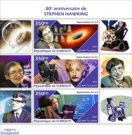 Djibouti 2022 80th Anniversary Of Stephen Hawking, Mint NH, Transport - Space Exploration - Djibouti (1977-...)