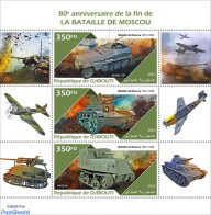 Djibouti 2022 80th Anniversary Of The End Of The Battle Of Moscow, Mint NH, History - Transport - World War II - Aircr.. - Guerre Mondiale (Seconde)