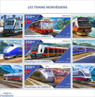 Djibouti 2022 Norwegian Trains, Mint NH, Transport - Railways - Trains