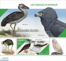 Djibouti 2022 African Birds, Mint NH, Nature - Birds - Birds Of Prey - Owls - Dschibuti (1977-...)