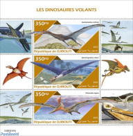 Djibouti 2022 Flying Dinosaurs, Mint NH, Nature - Prehistoric Animals - Prehistorics