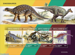 Mozambique 2022 Dinosaurs, Mint NH, Nature - Prehistoric Animals - Prehistory - Prehistorics