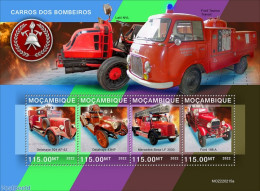 Mozambique 2022 Fire Engines, Mint NH, Transport - Fire Fighters & Prevention - Feuerwehr