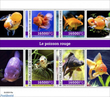 Guinea, Republic 2022 Goldfish, Mint NH, Nature - Fish - Peces