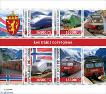 Guinea, Republic 2022 Norwegian Trains, Mint NH, Transport - Railways - Eisenbahnen