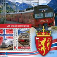 Guinea, Republic 2022 Norwegian Trains, Mint NH, Transport - Railways - Eisenbahnen