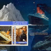 Guinea, Republic 2022 110th Anniversary Of The Sinking Of The Titanic, Mint NH, Transport - Ships And Boats - Titanic - Bateaux